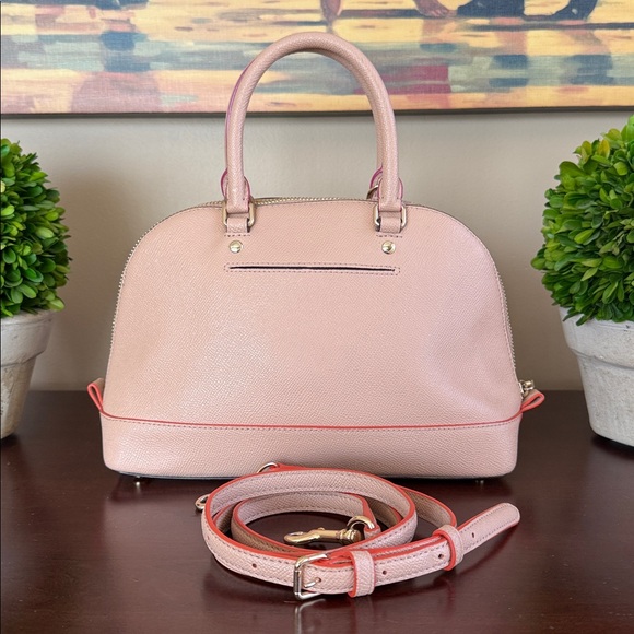 COACH F13310 MINI SIERRA NUDE PINK MULTI CROSSGRAIN LEATHER SATCHEL 🌟EUC🌟 - Picture 5 of 17